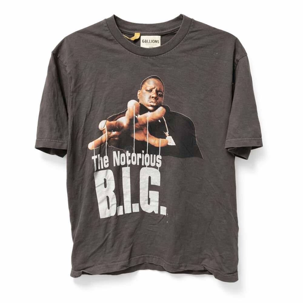 Gallery Dept. x The Notorious B.I.G. Biggie Smalls Graphic T-Shirt Gray XL